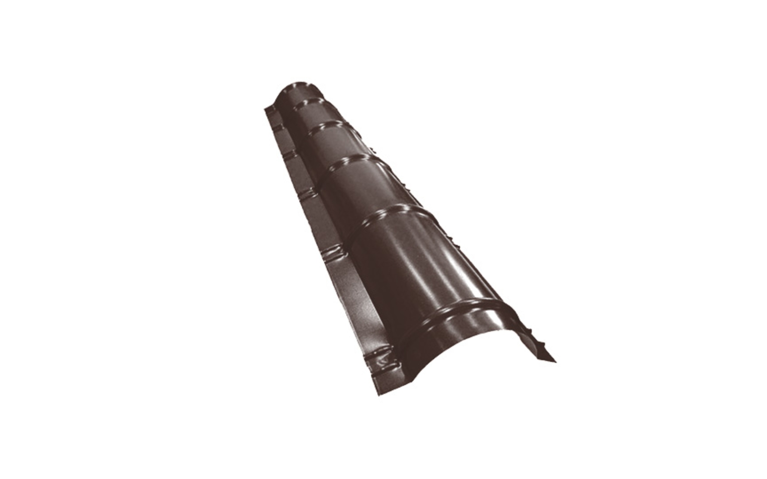 Планка конька круглого с полимерным покрытием